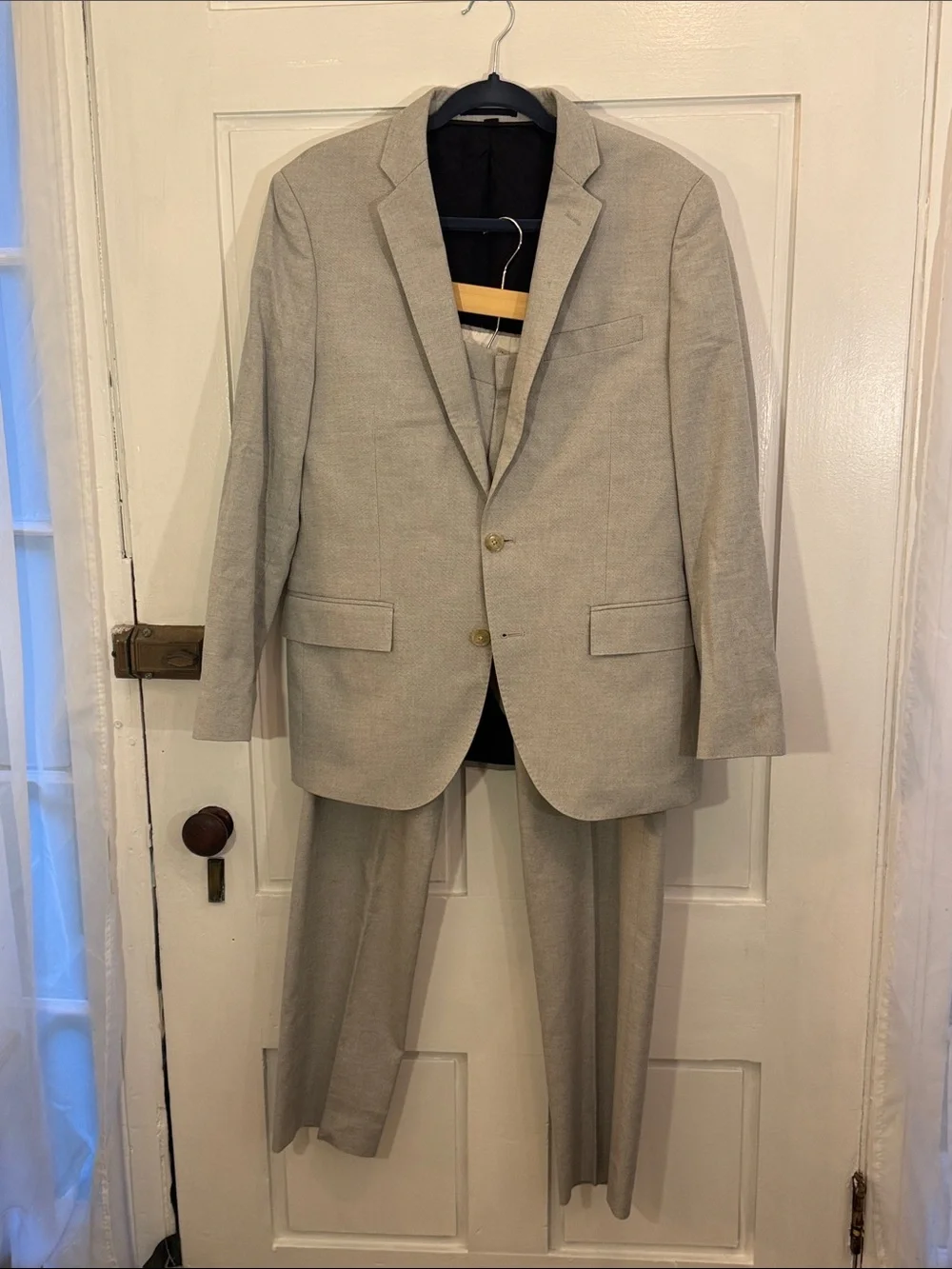 J. Crew Men’s Tessuti Carpini Ludlow light gray  Two-Piece Suit